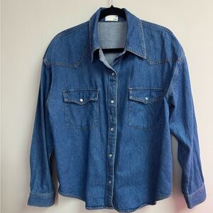 Wilfred Blue Denim Shirt Jacket